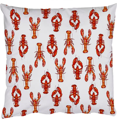 Sierkussens - Kussentjes Woonkamer - 50x50 cm - Kunst - Kreeft - Rood - Oranje