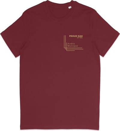 T Shirt Heren - Gepersonaliseerd - Trotse Vader Cadeau - Rood - XS