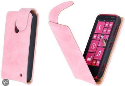 Bestcases Vintage Light Pink Flipcase Nokia Lumia 620