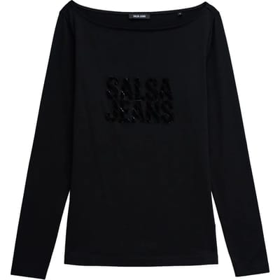Pullover met logo dames Salsa Jeans