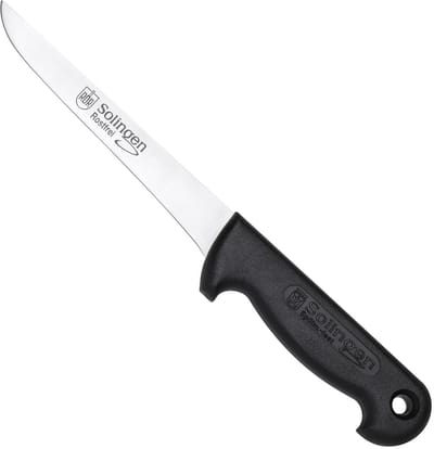 RÖR Solingen Uitbeenmes – RVS – Lemmet 15 cm – Heft Kunststof Zwart