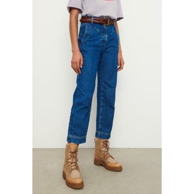 BA&SH Jean Leo Bluejeans Maat: M | Straight Broeken Outlet | Dames | Blauw