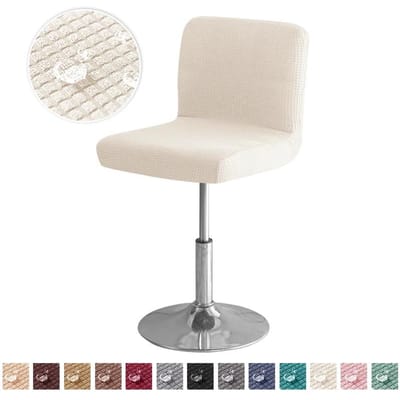 2 stuks Waterafstotende Stoelhoes Effen Kleur Elastische Barkruk Slipcover Anti-vuil Korte Rugleuning Stoelhoes voor Huisdecoratie Club 2pcs chair cover