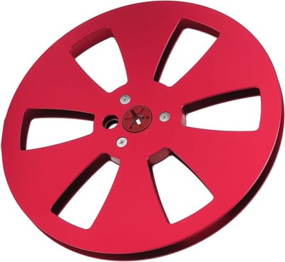 Lege Tape Haspel - Aluminium Reel - Audio Opname - 6-Gaats Ontwerp - 7 Inch - Rood