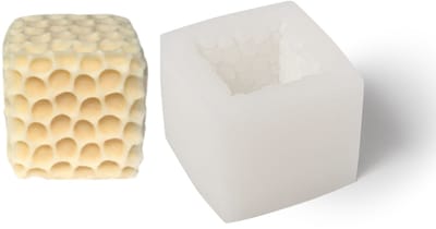 TopWosk - Silikonenvorm voor Kaarsen - Honingraatkubus - 56x74 mm