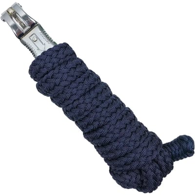 Merkloos Paardenhalster Touw Blauw 2.3m met Veiligheidssluiting