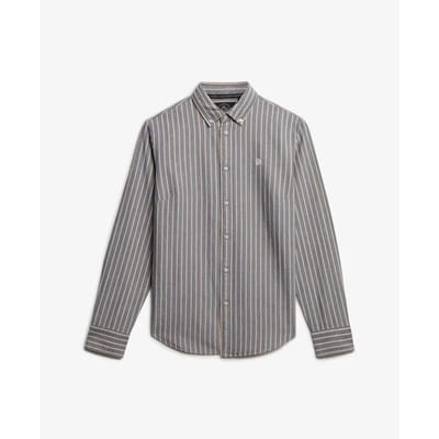 Superdry Oxford Overhemd met Lange Mouwen Slanke Pasvorm Yellow Grootte: 40