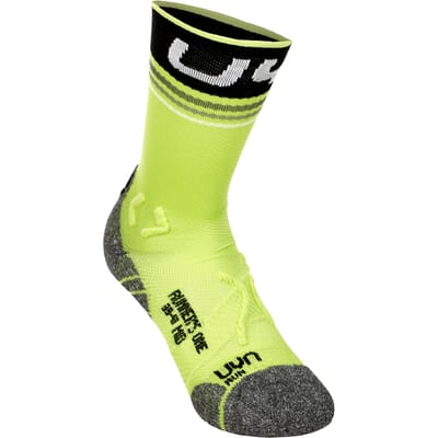 UYN Runner's Mid One Hardloopsokken Heren-Groen,Zwart