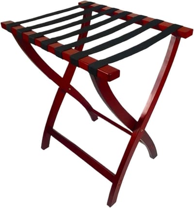 Bagagerek - Kofferstandaard - Gastenkamer - Inklapbaar stevig - 60x44x67cm - Rood