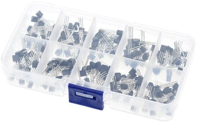 Transistoren Set van 200 Stuks met Opbergdoos - BJT, Power en Diverse Soorten zoals BC337, 2N2222 en S8050