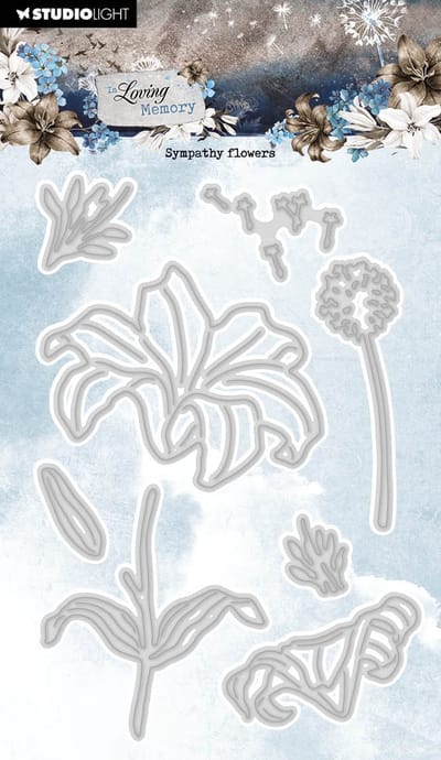 Cutting die Sympathy flowers - In loving memory nr. 740