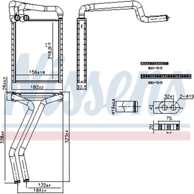 Warmtewisselaar, interieur verwarming NISSENS 707297