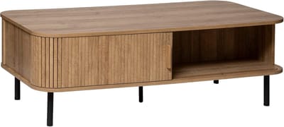 Rechthoekige Salontafel met 2 Deuren en 3 Vakken – Opslagoplossing voor Woonkamer en Entree