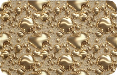 WC mat 80x50 cm - Antislip - Druppels - Organisch - Goud - Toiletmat - Vloermat - Douchemat - Toilet tapijt - Toiletmatten