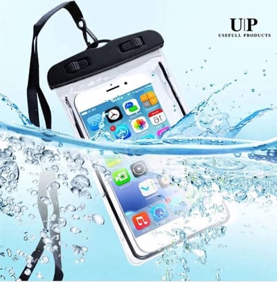UsefullProducts Waterdichte Telefoonhoesjes Transparant/Zwart - Onderwater hoesje telefoon - Geschikt voor alle Smartphones - Ook voor paspoort & betaalpassen – Waterdichte telefoonzakje