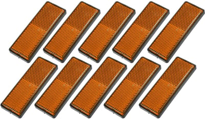 Dailygoods- Autostickers 10 Stuks - Reflecterend - Veiligheidsstralen - Motorfiets - Oranje - Decoratie - Reflectiestickers