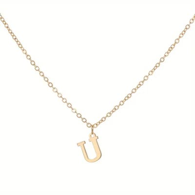 Livano Ketting - Dames - Staal - Nep zilver - Met Hanger - Nep Goud - U