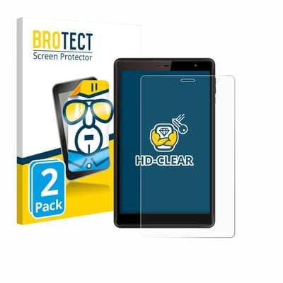 BROTECT - Screenprotector voor Logicom Tab 80 8" - Folie Beschermfolie transparant 2 Stuks