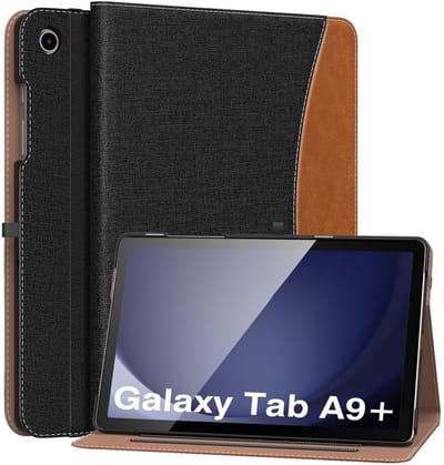 Dailygoods - Hoesje voor Samsung Galaxy Tab A9 Plus 11 inch 2023 - Opvouwbare standaard - Zwart - Meerdere kijkhoeken - Automatisch waken/slaap - Gesc...