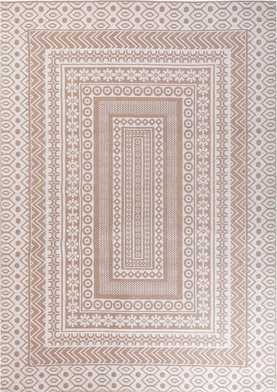 BAGLAR - Jute vloerkleed - Beige/Wit - 160 x 230 cm - Jute