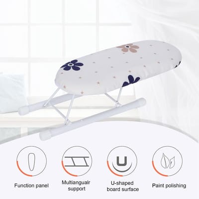 JHUBERS- Strijkplankhoes Opvouwbaar - Mini Strijkplank - Katoenen Hoes - Multifunctioneel - Voor Mouw/Kraag/Manchet - Lichtgewicht 207g - Strijktafel