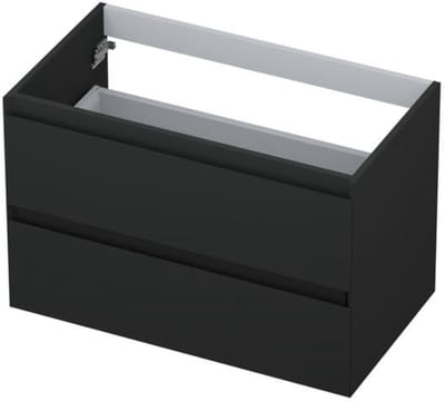 INK - Onderkast 2 Laden Greeploos Gelakt - 800x450x520 Mm - Mat Antraciet
