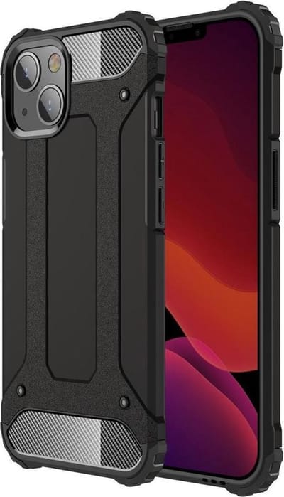 Hoesje Geschikt voor Apple iPhone 13 | Shock Proof | Hybride Back Cover | Beschermhoes | Schokbestendig | Extra bescherming | Zwart