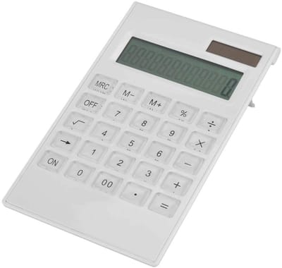 Dailygoody - Wetenschappelijke Rekenmachine - Zonne-energie - Duurzaam en Comfortabel - Wit - Kristallen Knop - Geschikt voor Studenten - Compact en L...