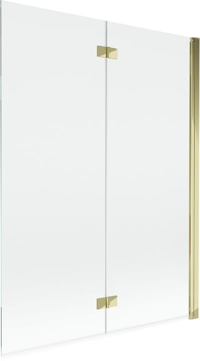 Mexen Mist douchewand 2-delig rechts 130 x 150 , transparant, goud - 8A9-130-002-50-00-P