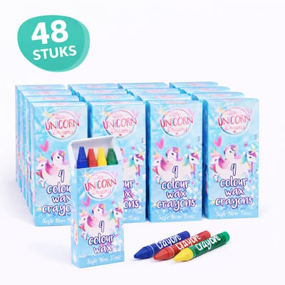 Isa's Friends® - Uitdeelcadeaus Unicorn Wasco's - 48 stuks - Traktatie - Uitdeelcadeautjes voor Kinderen