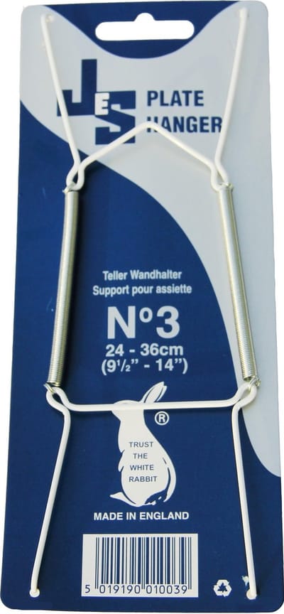 Bordenhanger en tegelhouder ophangsysteem - wit - Nr 3 voor 24-36cm (ruim)