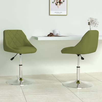 vidaXL - Eetkamerstoelen - draaibaar - 2 - st - fluweel - lichtgroen