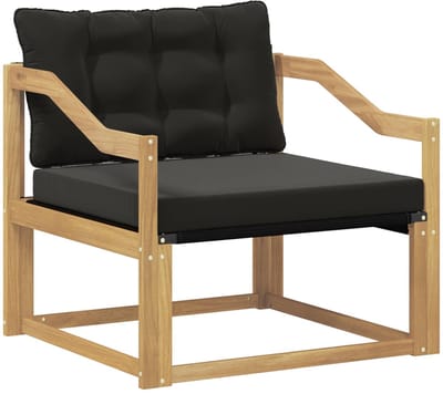 vidaXL - Buiten - bank - set - Massief - Acaciahout - en - Textilene - Wit