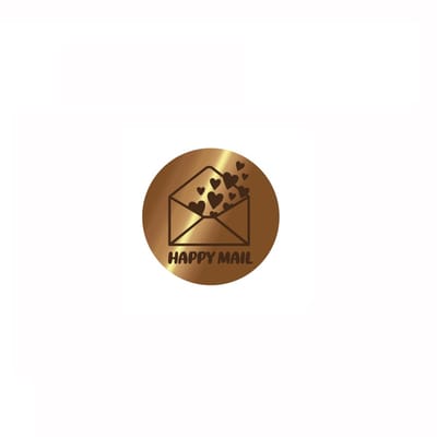 Waxzegel stempel Happy mail 1