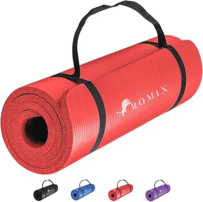 Dikke 10 mm Yogamat voor Thuisfitness en Pilates - Antislip en Milieuvriendelijk