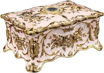 Sieraden doos - Juwelendoos organizer - Sieraden opbergen - Met steentjes versierd - 18 x 12 x 8 cm - B