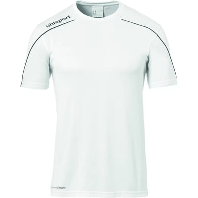 Uhlsport Stream 22 Shirt Korte Mouw Heren - Wit / Zwart | Maat: 2XL