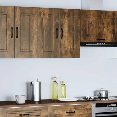 vidaXL - Keukenbovenkast - Kalmar - bewerkt - hout - gerookt - eikenkleurig