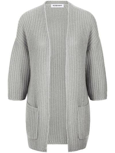 Vest aangeknipte 3/4-mouwen Van Peter Hahn grijs