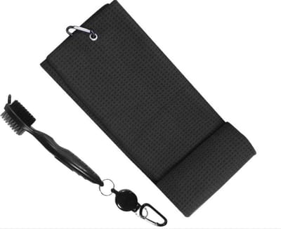 Golfballen Handdoek - Golf Handdoek + Borstel - Golf Accessoires - Cadeau Set