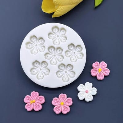 Bloem Siliconen Sugarcraft Vorm Hars Gereedschap Cupcake Bakvorm Fondant Taart Decoratie Gereedschap grijs