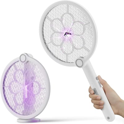 CLVP® Elektrische Vliegenmepper – Oplaadbare Insectenvanger – Vliegenmepper
