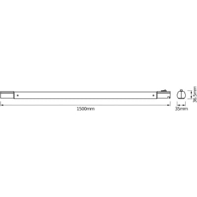 OSRAM LED-lichtbalk 1500mm, 21,5W, neutraal wit, 2365 lumen, eenvoudige installatie, energiezuinig, IP20, voor keukens en werkruimtes