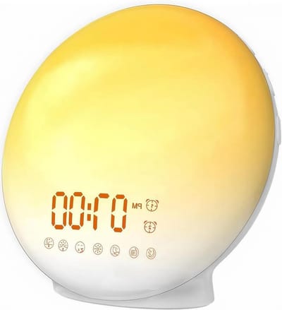 Wekker met Licht - Nachtlampje - Natuurlijk Wakker Worden - Simuleert Zonsopgang - 16 cm - Meerdere Kleuren
