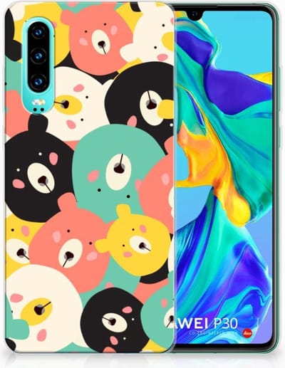 TPU Hoesje voor Huawei P30 Telefoonhoesje met Naam Bears
