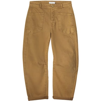 Summum Woman Cocoon Pants Vintage Comf Stretch Twill Camel Brown Size: 38 | Chinos Outlet | Dames | Bruin