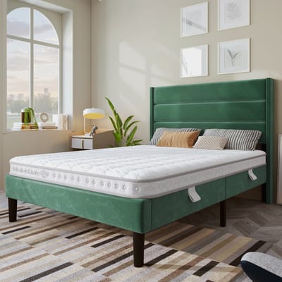7-zone pocketverenmatras 140x200 x 10 cm - hybride matras met koudschuim - ergonomisch orthopedisch opgerolde matras