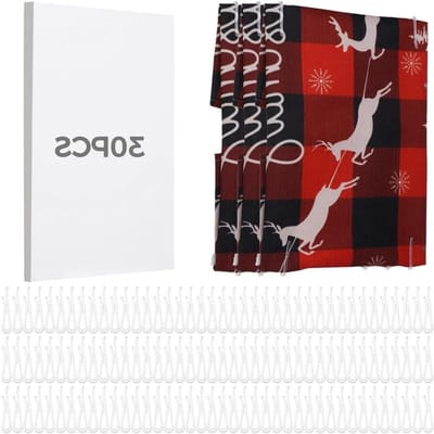 Opbergstrips en Clips - Kleding organizers - Kleding sorteren - Stevig en kreukvrij - 30 stuks - Wit en Transparant