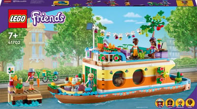 LEGO® Friends Woonboot 41702 bouwset; met 4 minipoppetjes waaronder Mia en 1 speelgoeddier; verjaardagscadeau voor kinderen van 7 jaar en ouder (737 onderdelen)