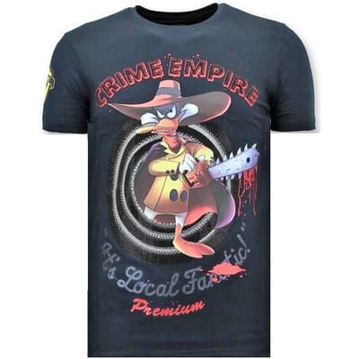 Exclusieve Heren T-shirt - Crime Empire - Blauw